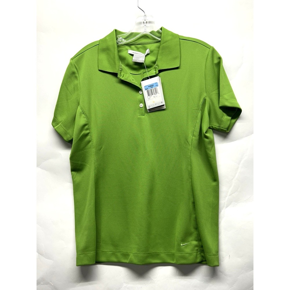 Nike Golf Women's Fit Dry Medium Green Polyester Short Sleeve Shirt NEW (C8)